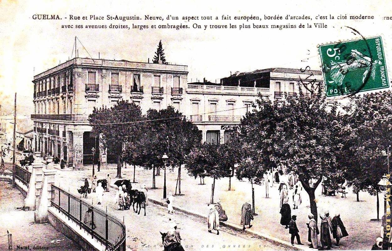 Guelma - Rue et Place Saint-Augustin - 1910.jpg